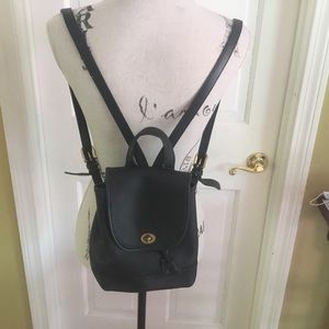 Coach vintage small backpack black leather